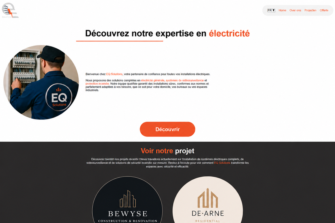 Original EQ Solutions website designed and developed by me