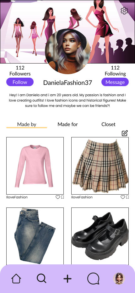 Ourfit wardrobe interface